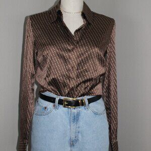 Vintage Moda International Silk Button Down